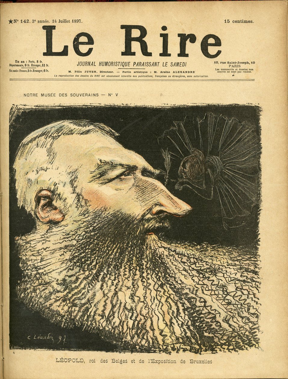 Ilustracja Charlesa Leandre (1862-1934) do okładki Le Rire autorstwa Charles Leandre