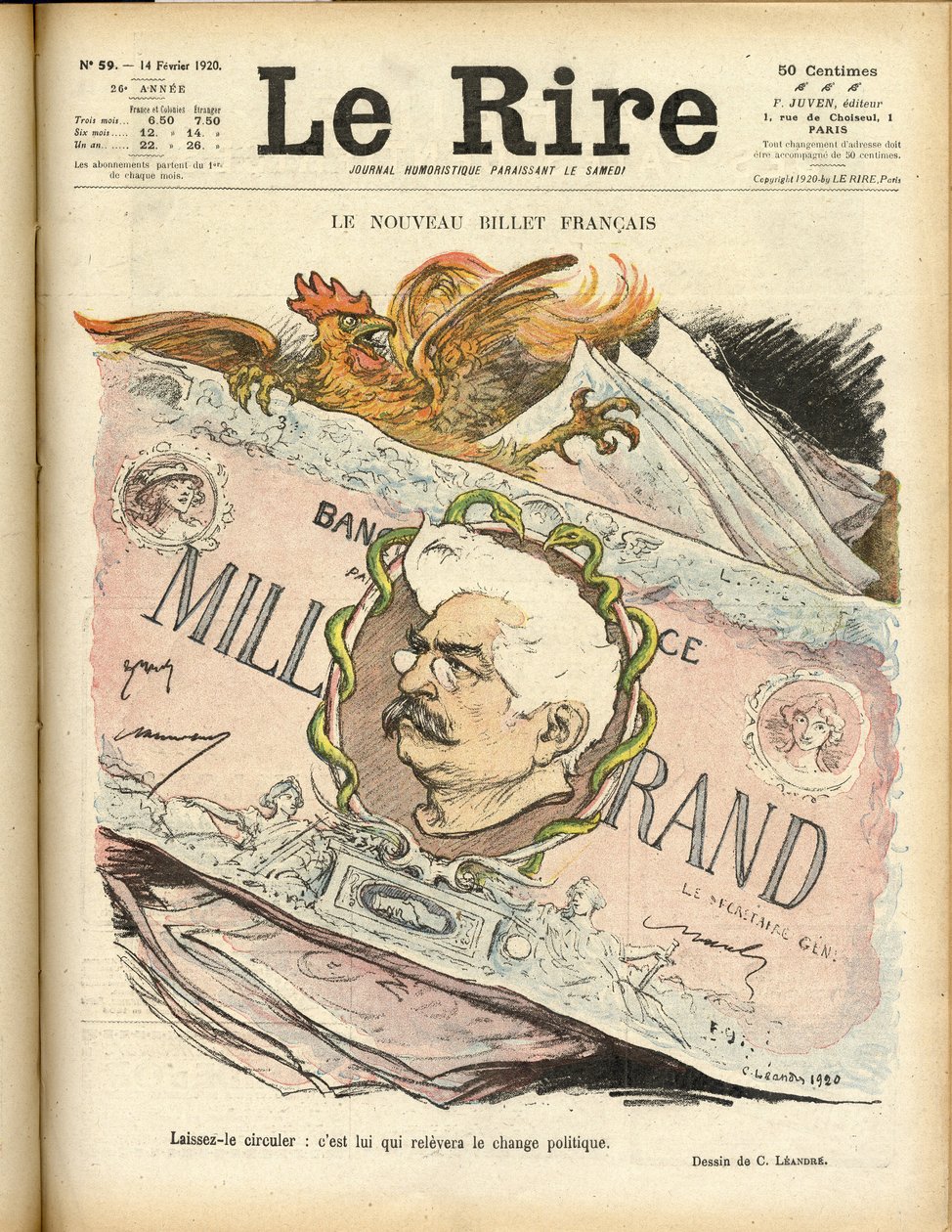 Ilustracja Charlesa Leandre (1862-1934) do okładki Le Rire autorstwa Charles Leandre
