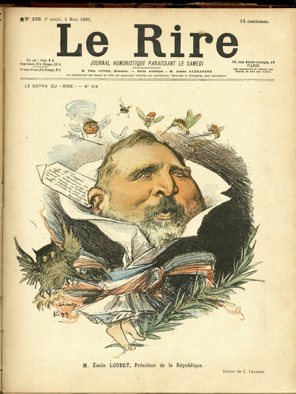 Ilustracja Charlesa Leandre (1862-1934) do okładki Le Rrire autorstwa Charles Leandre