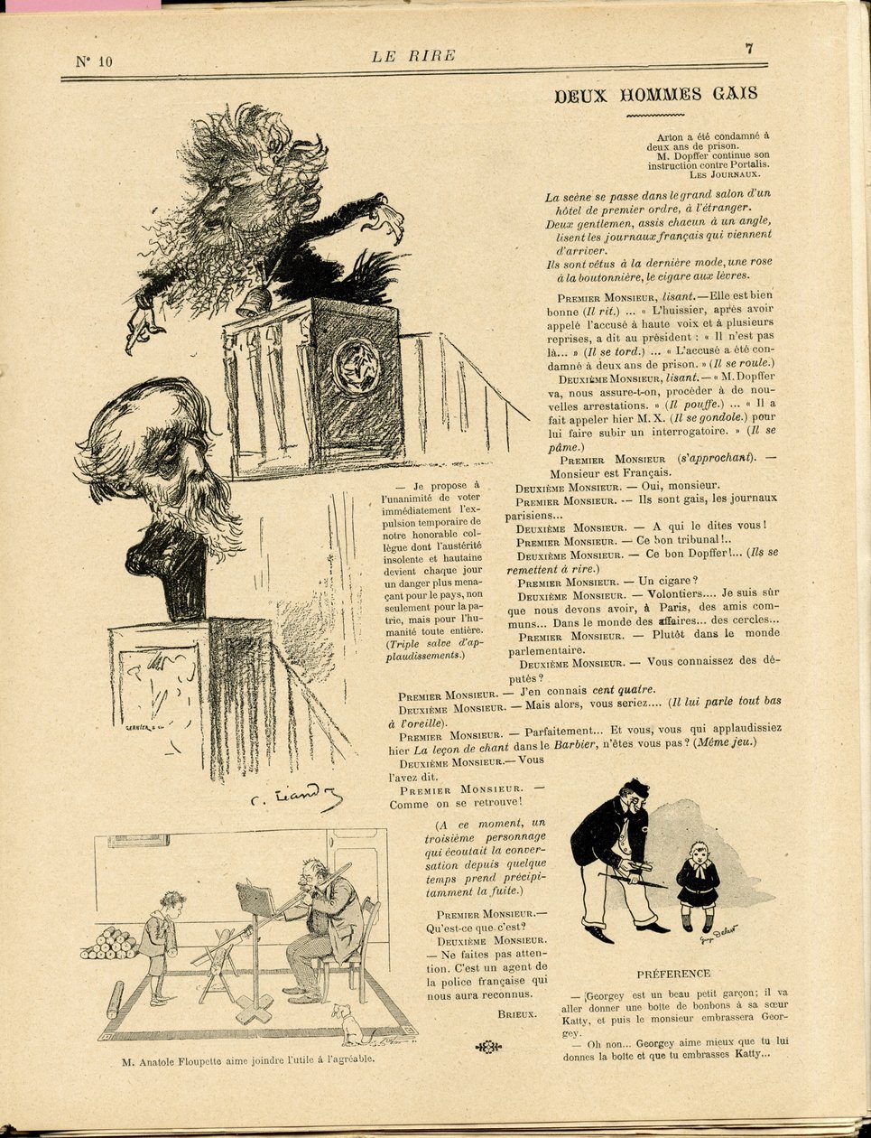 Ilustracja Charlesa Leandre (1862-1934) w Le Rire autorstwa Charles Leandre