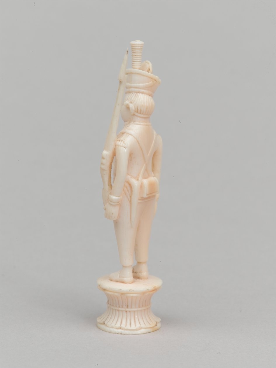 Biały pionek, figura szachowa, Indie, 1820 ok autorstwa Charles Leandre