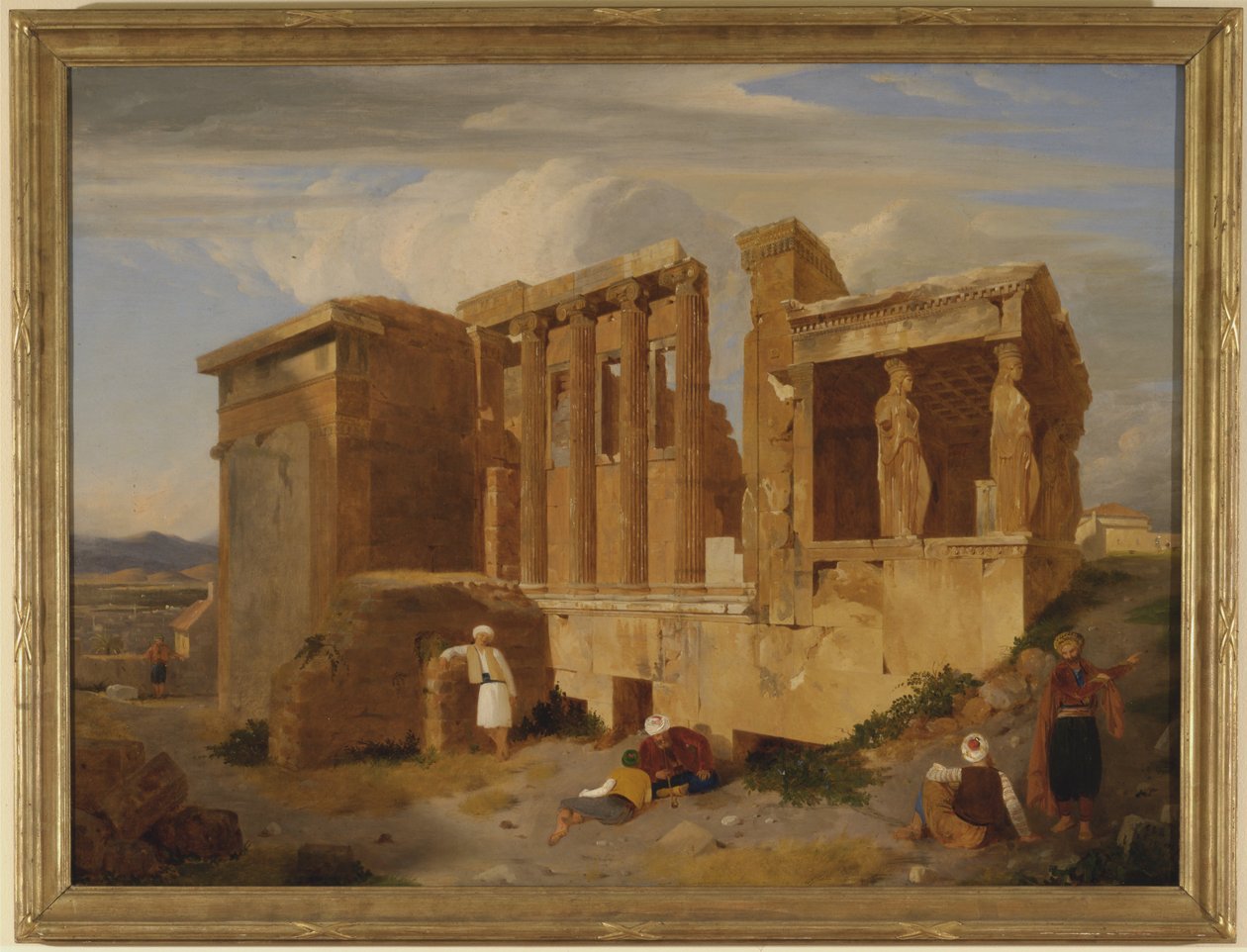 Erechtheum, Ateny, z postaciami na pierwszym planie autorstwa Charles Lock Eastlake