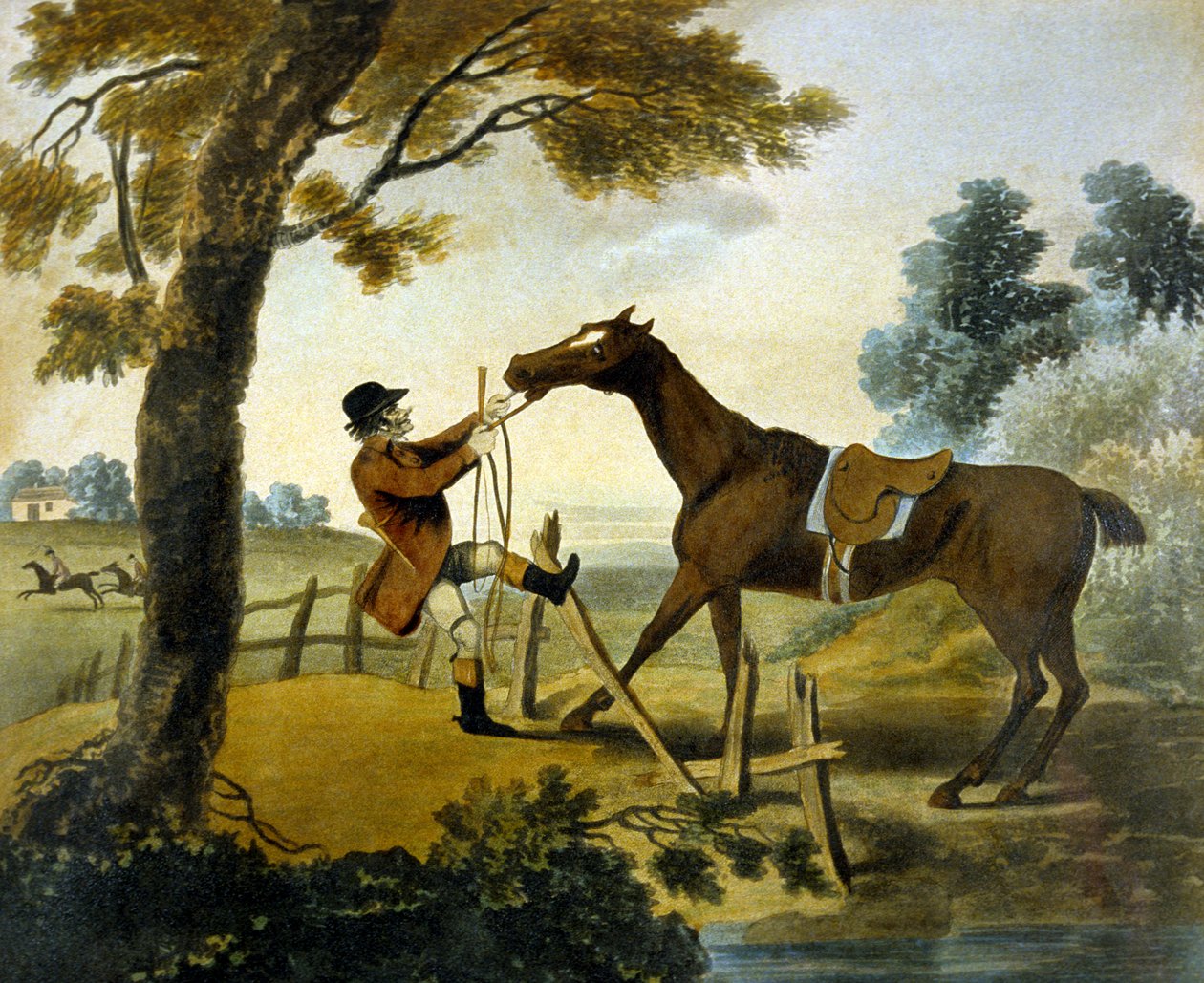 Dowód dna z Polowania na Pytchleya, ryty przez F. Jukesa (1745-1812) autorstwa Charles Lorraine (after) Smith