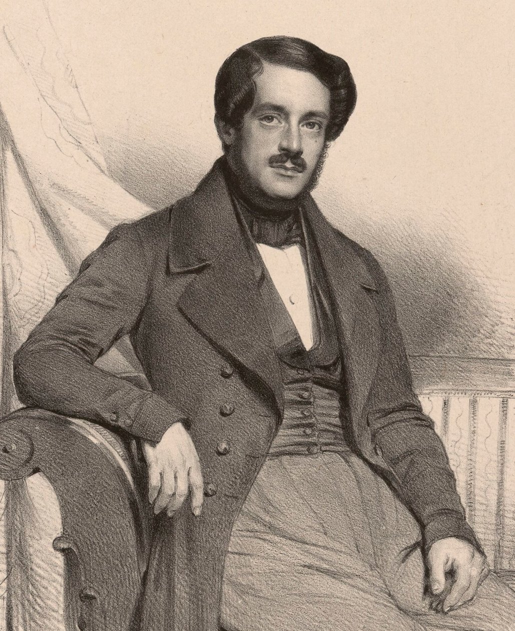 Portret kompozytora Francesco Masiniego 1804-1863 , 1837. autorstwa Charles Louis Baugniet