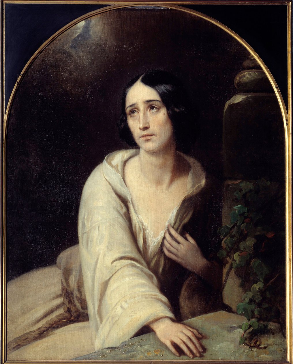 Faworyt Gaetano Donizettiego Ilustracja do opery „La favourite” (La favorita). Obraz Charlesa Louisa Bazina (1802-1859) 1840 Paryż, Biblioteka Muzeum Opery autorstwa Charles Louis Bazin