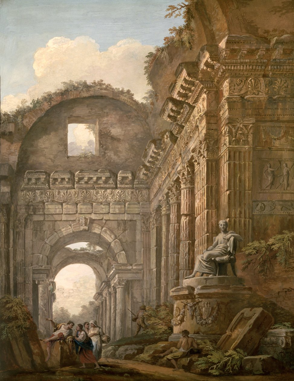 Ruiny architektury autorstwa Charles Louis Clerisseau