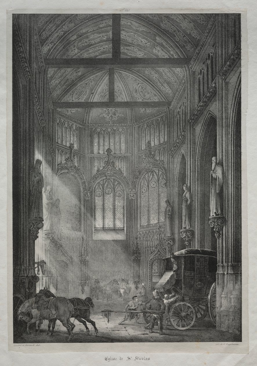 Kościół św. Mikołaja, Rouen autorstwa Charles Louis Lesaint