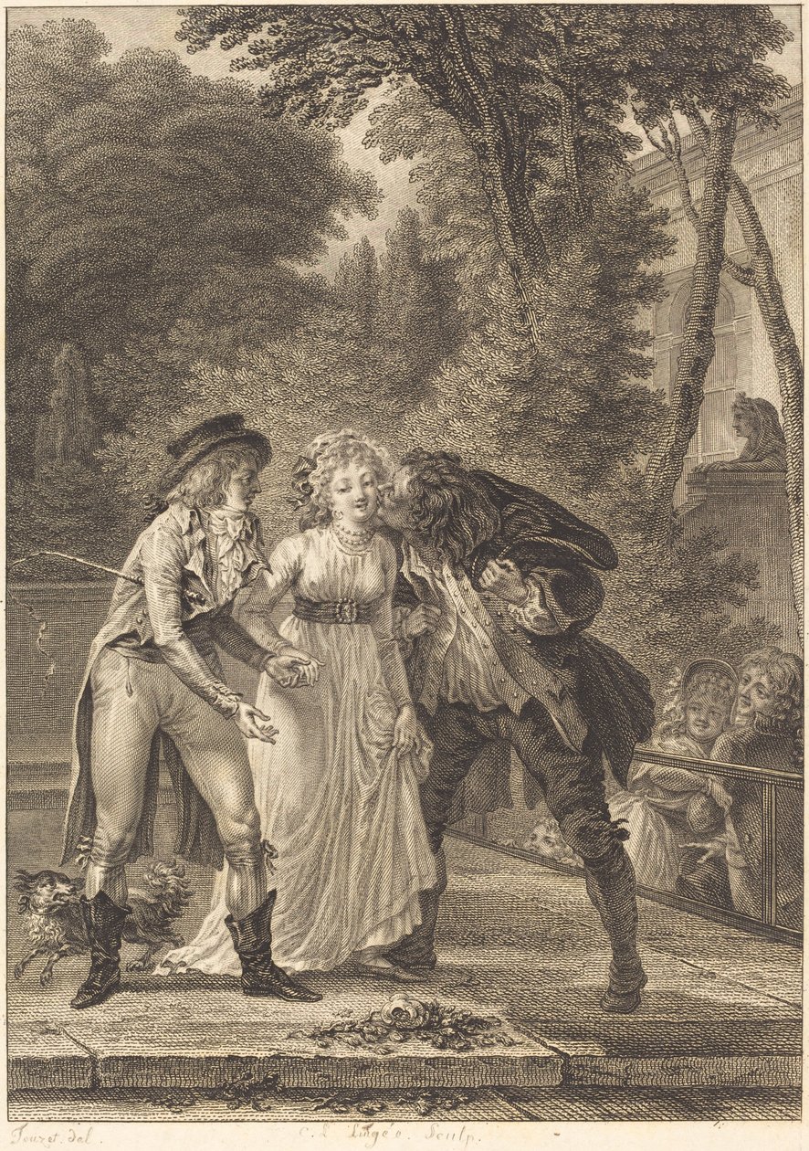 Pocałunek powrócił: Pocałunek powrócił autorstwa Charles Louis Lingée after Jacques Louis François Touzé