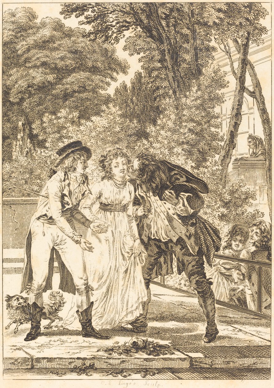 Pocałunek powrócił: Pocałunek powrócił autorstwa Charles Louis Lingée after Jacques Louis François Touzé