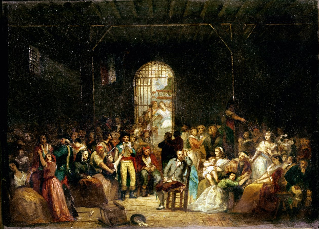 Wezwanie ostatnich ofiar terroru, 7-9 Thermidor, rok 2 (25-27 lipca 1794) ok. 1850 (patrz także 127502 & 3 & 50501) autorstwa Charles Louis Lucien Muller