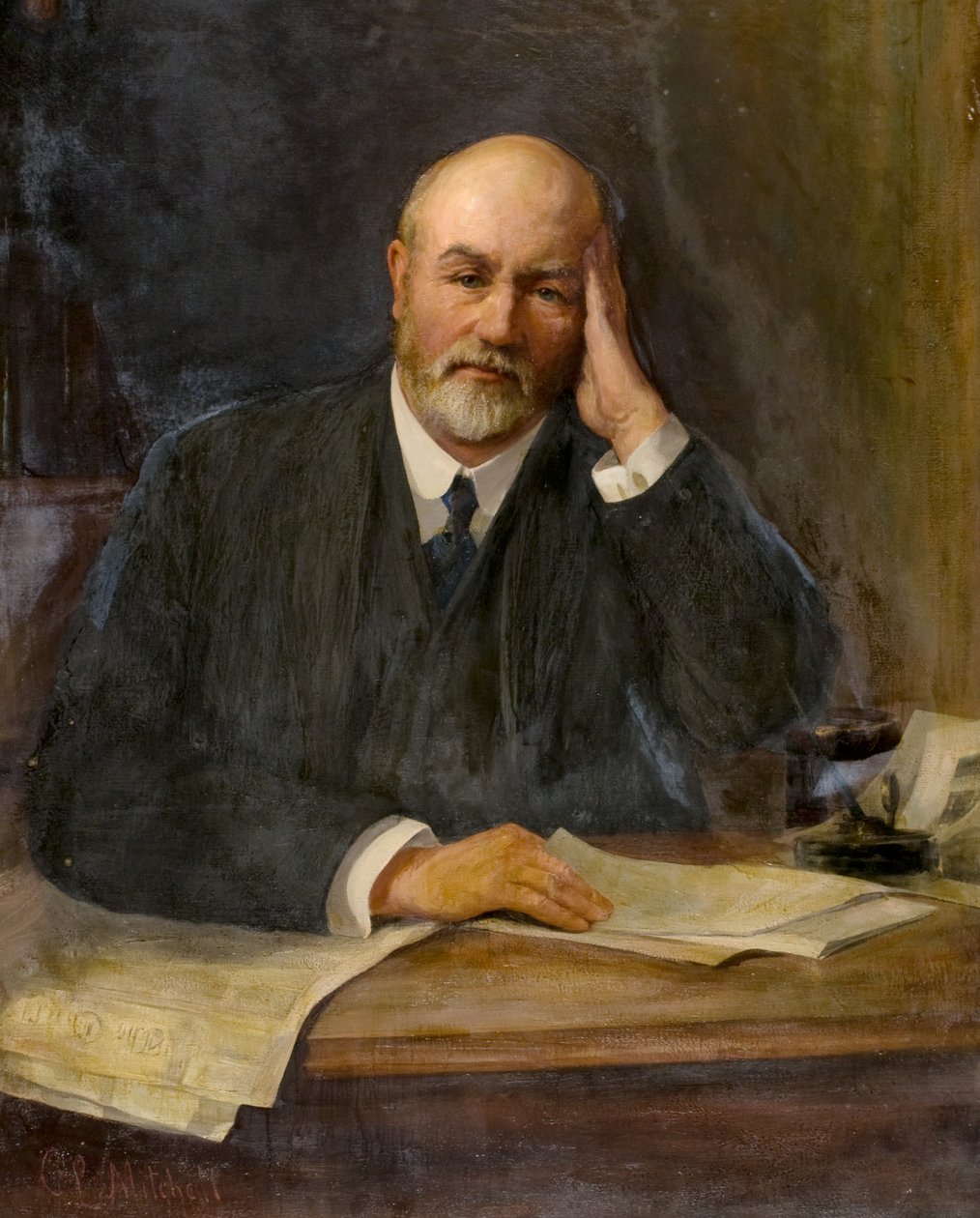 Portret Johna Mitchella autorstwa Charles Louis Mitchell