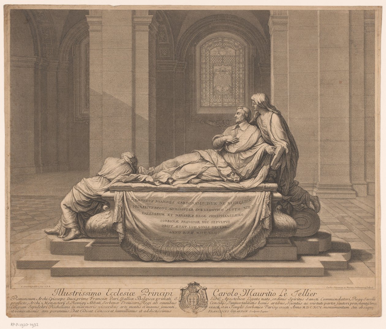 Pomnik nagrobny Armanda-Jeana du Plessis księcia Richelieu autorstwa Charles Louis Simonneau
