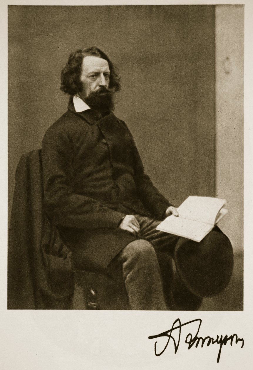 Alfred, Lord Tennyson, 28 września 1857 (zdjęcie w sepii) autorstwa Charles Lutwidge Dodgson