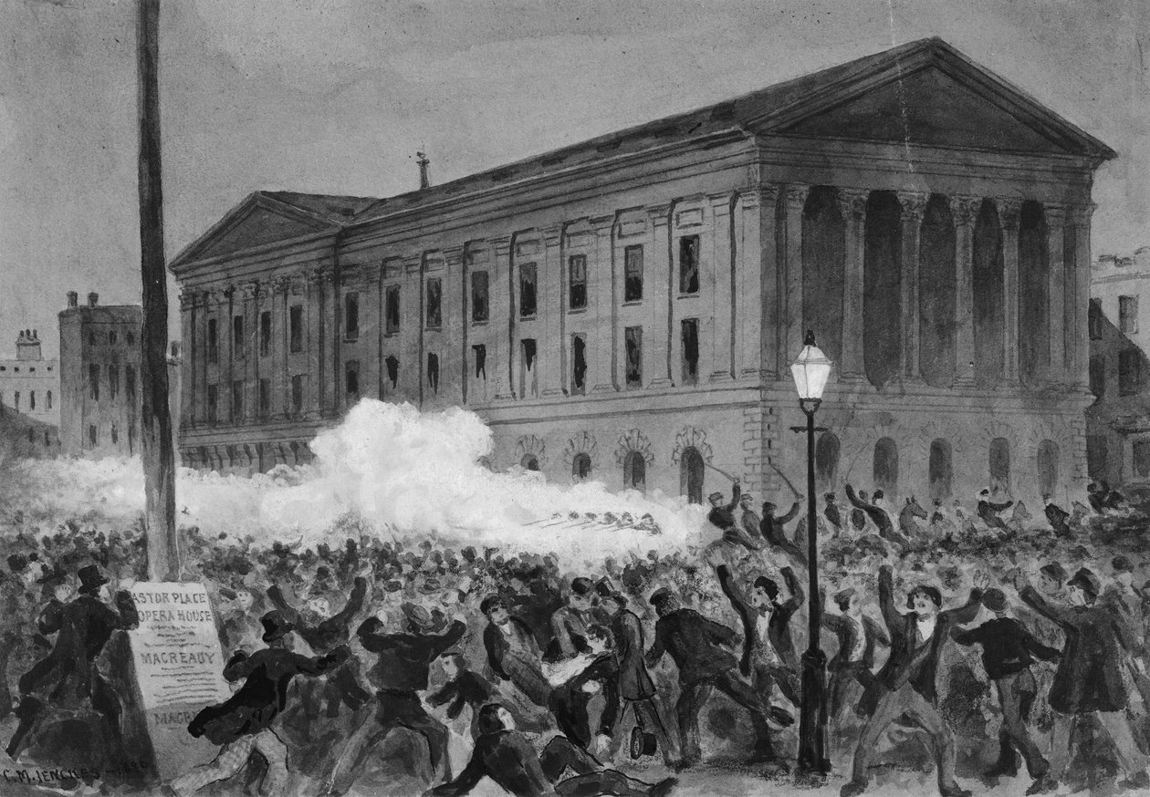 Astor Place Riot, 1849, 1896. autorstwa Charles M Jenckes