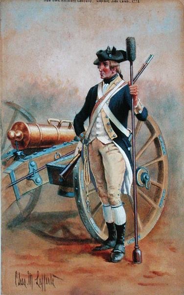 Strzelec, New York Artillery (akwarela na papierze) autorstwa Charles MacKubin Lefferts
