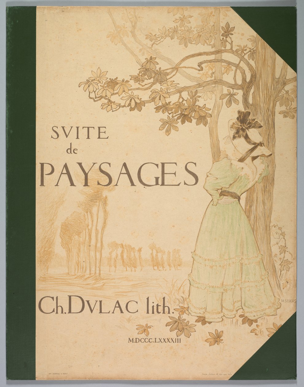 Suita krajobrazów: okładka, 1892-1893. autorstwa Charles Marie Dulac