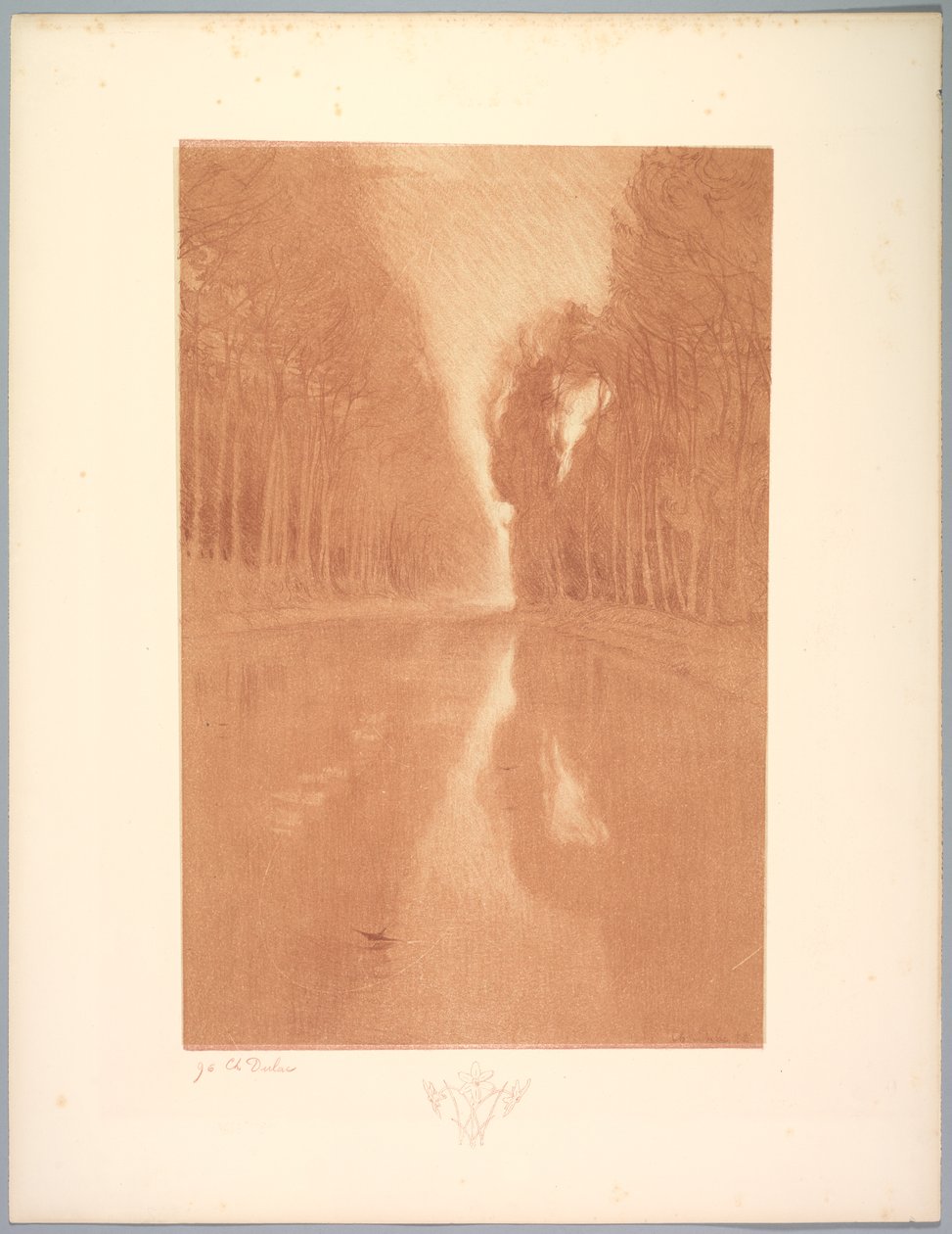 Suita pejzaży: Pejzaż, Tablica 2, Notatka, Gwiezdne kwiaty, 1892-1893. autorstwa Charles Marie Dulac
