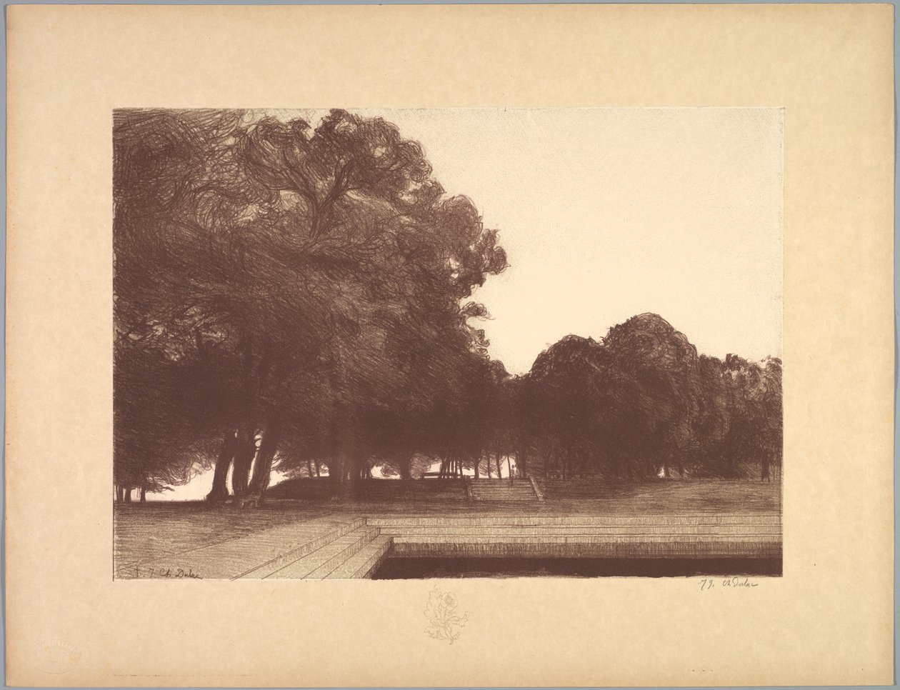 Suita krajobrazów: Pejzaż, Tablica 7, Notatka, Maki, 1892-1893. autorstwa Charles Marie Dulac