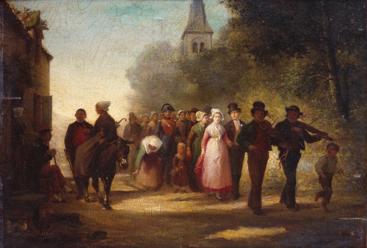 Małżeństwo wiejskie, 1872 r. autorstwa Charles Marie Lhuillier