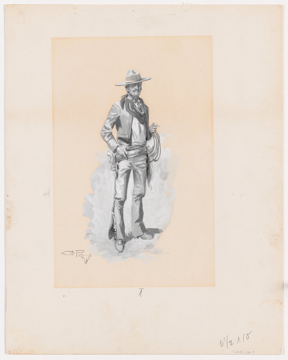Blanco, dla Charlesa J. Steedmana, Bucking pędzel szałwiowy autorstwa Charles Marion Russell