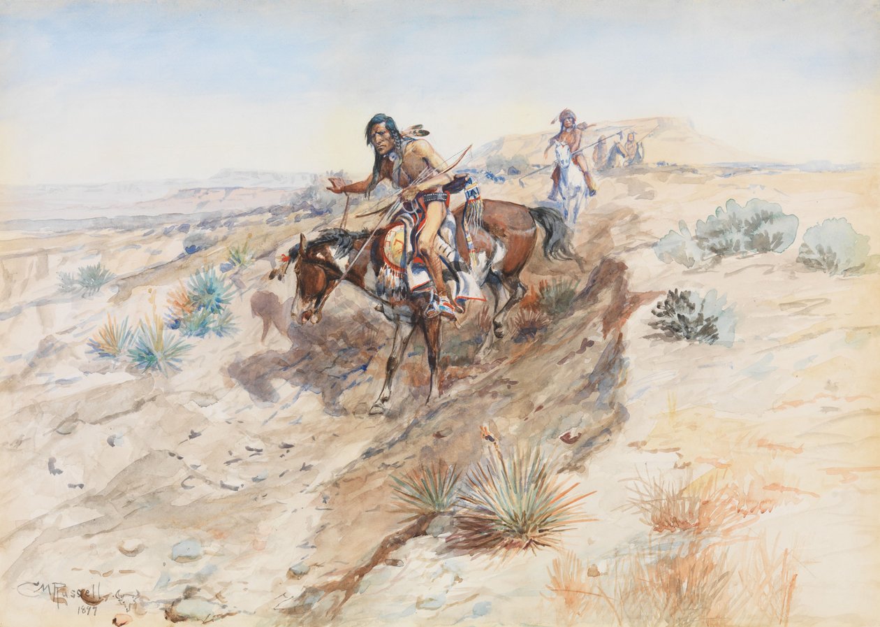 Indyjscy odważni, 1899 autorstwa Charles Marion Russell