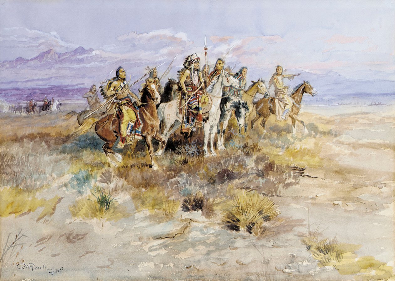 Indyjska Partia Harcerska, 1897 autorstwa Charles Marion Russell