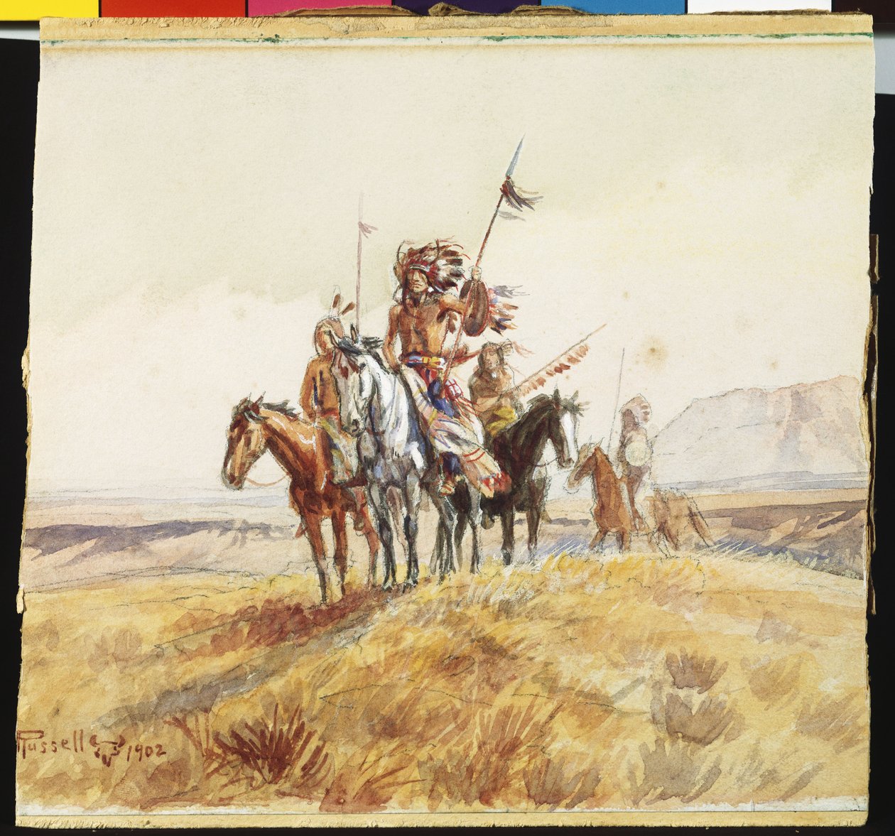 Indyjska Partia Wojenna, 1902 autorstwa Charles Marion Russell