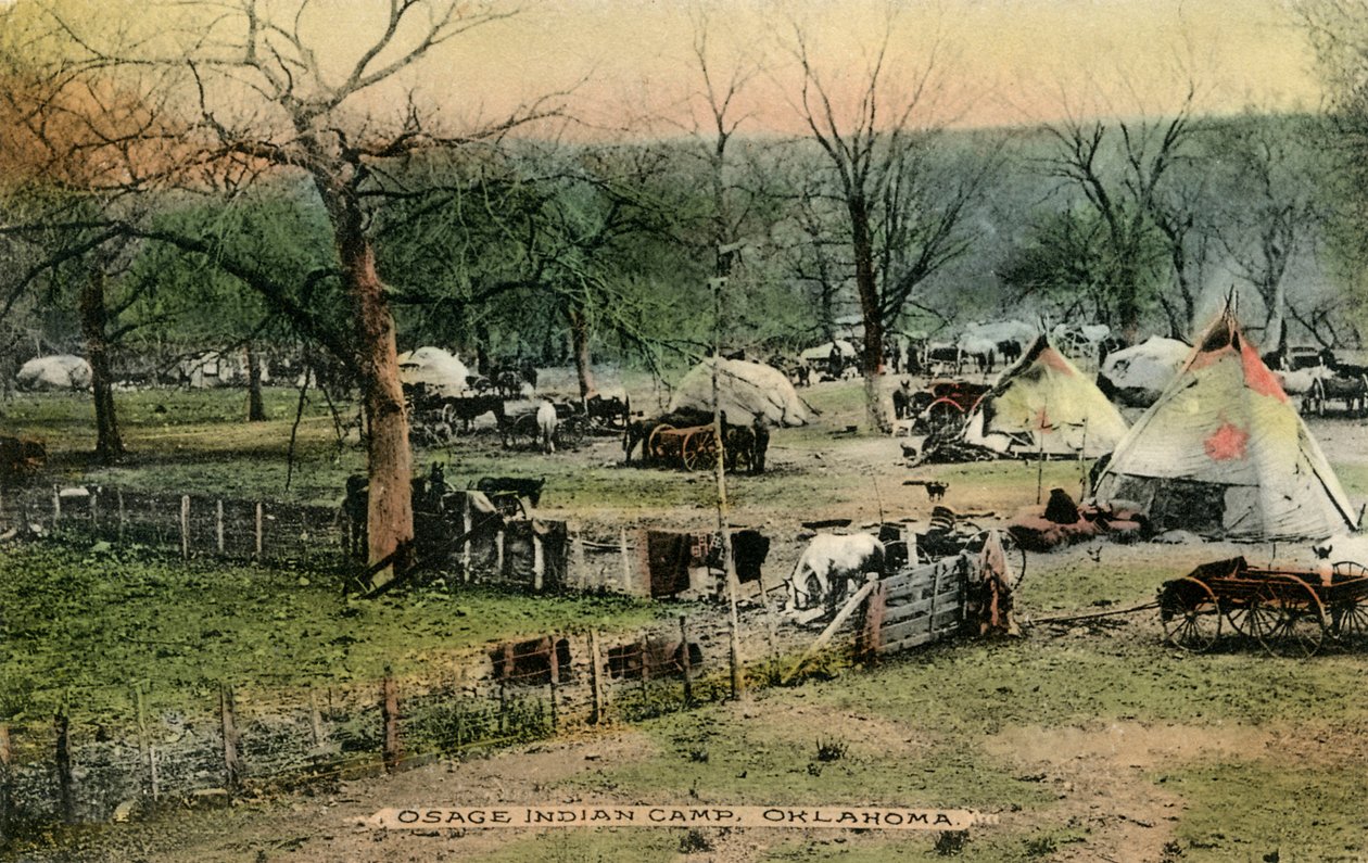 Obóz Indian Osage, Oklahoma autorstwa Charles Marion Russell