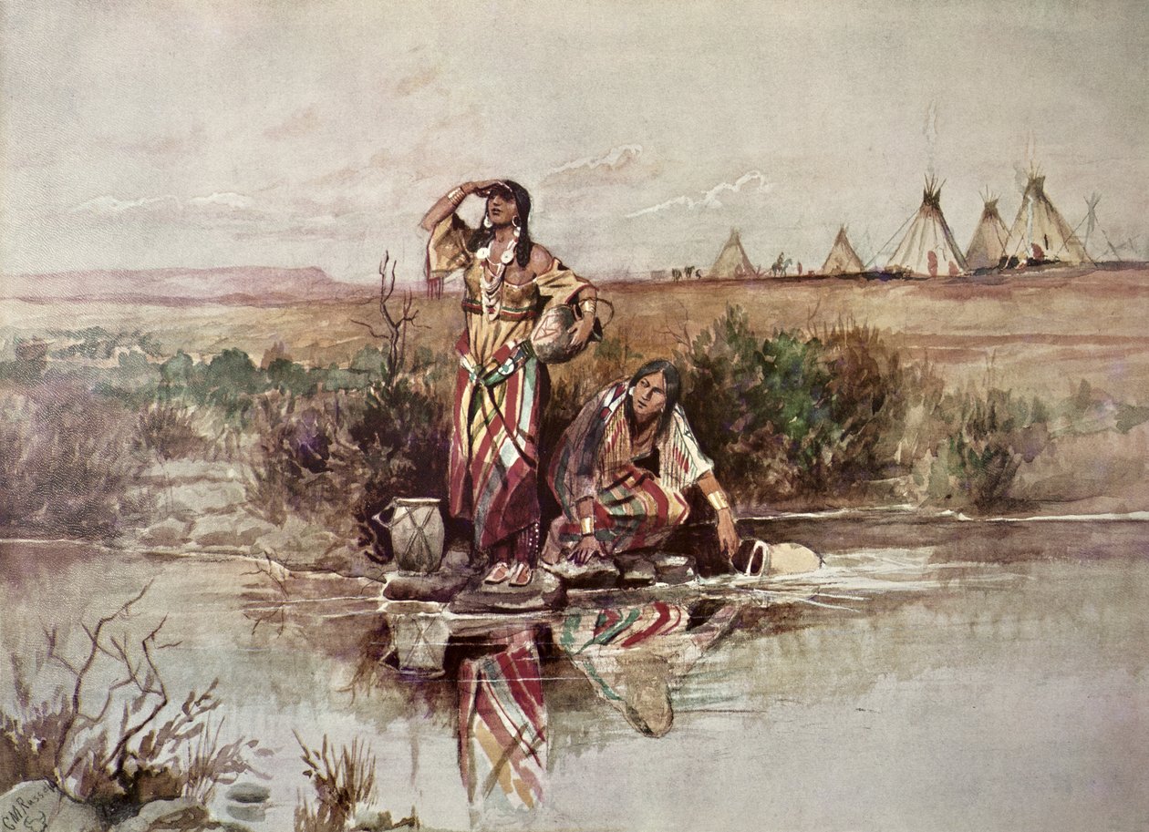 „Powrót naszych wojowników” autorstwa Charles Marion Russell