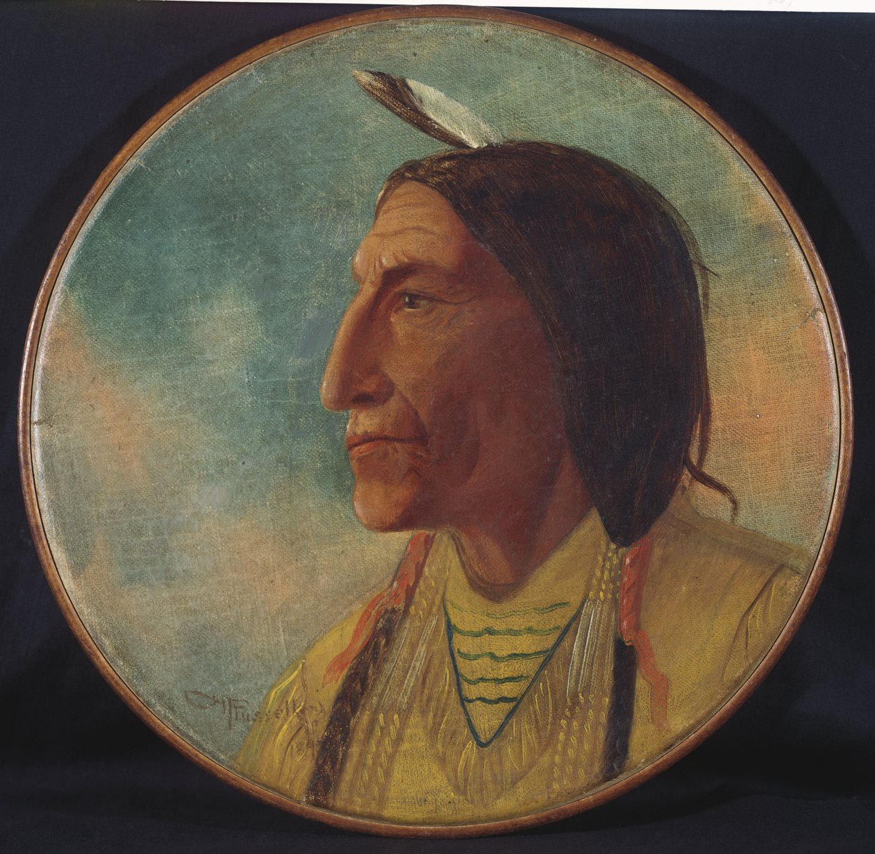 Portret szaty wodza wilka, 1892 autorstwa Charles Marion Russell