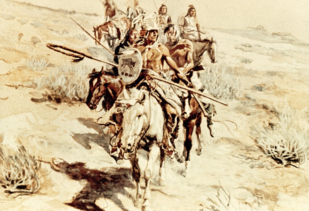 Powrót wojowników autorstwa Charles Marion Russell