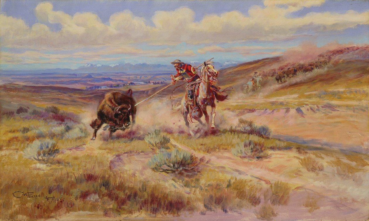 Włócznia Buffalo autorstwa Charles Marion Russell