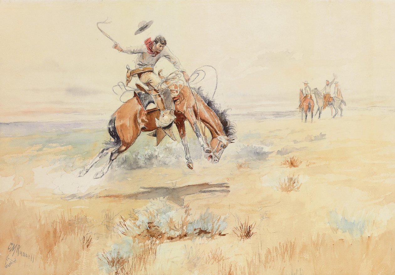 Pogromca Bronco, 1894 autorstwa Charles Marion Russell