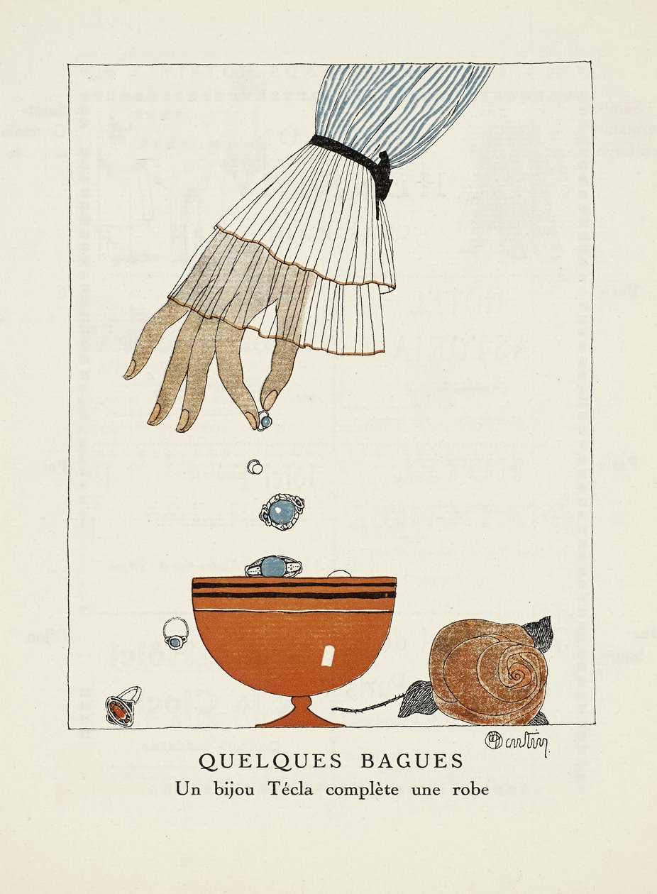 Reklama „Tecla”, Gazette de Bon Ton, wyd. 1920 autorstwa Charles Martin