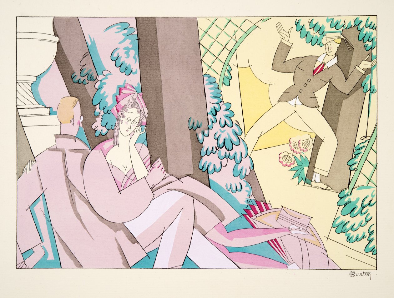 Flirt, z Sports & Entertainment, wyd. 1914 (odbitka szablonowa) autorstwa Charles Martin