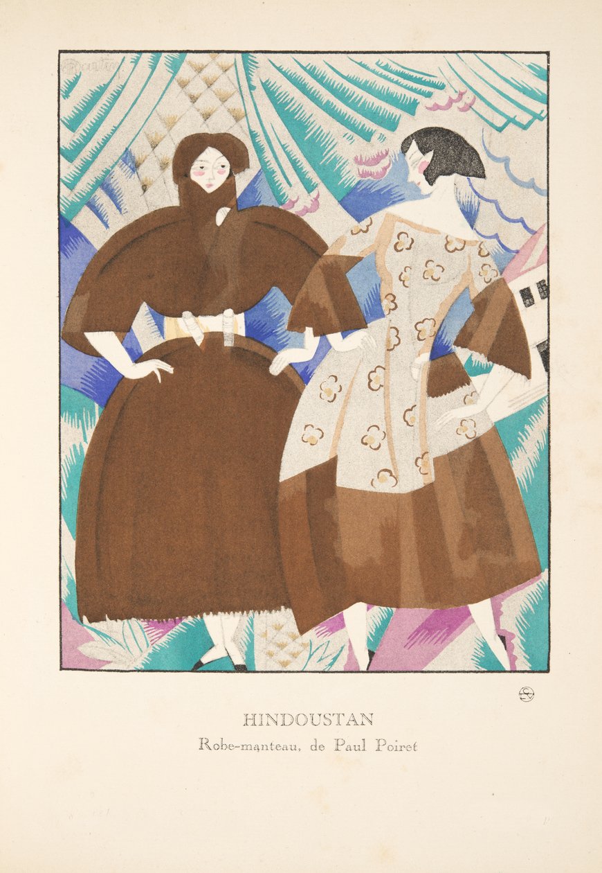 Hindoustan, z kolekcji Fashion Plates, 1920 (odbitka w pochoirze) autorstwa Charles Martin