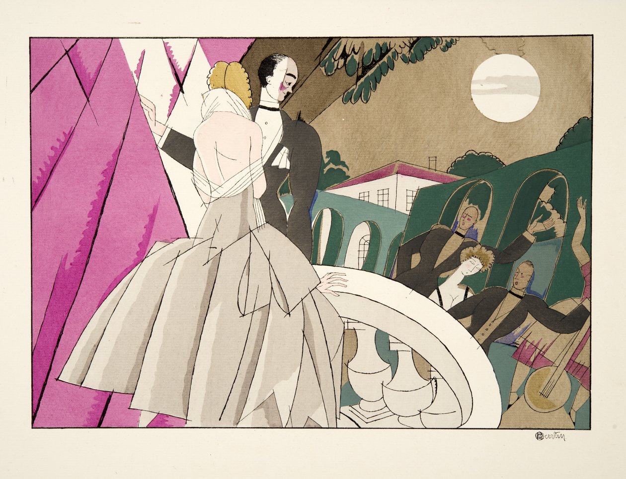 La Mariee, z Sports & Entertainment, wyd. 1914 (odbitka szablonowa) autorstwa Charles Martin
