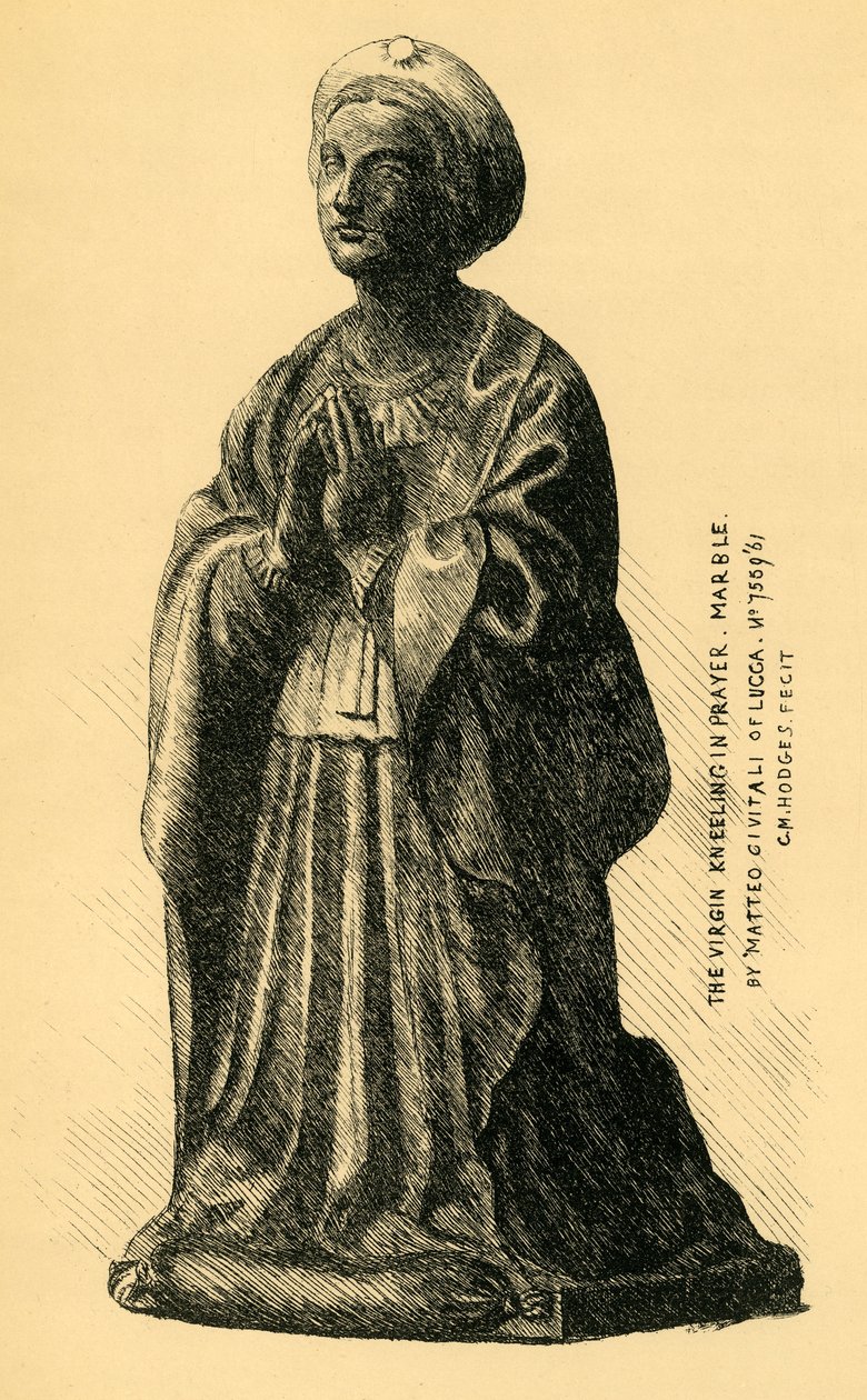Zwiastowanie Najświętszej Maryi Panny, marmurowa rzeźba, 1519, 1881. autorstwa Charles Martin Hodges
