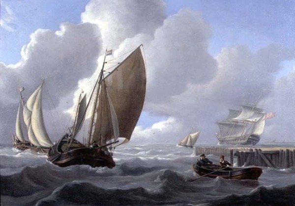 Żegluga u wybrzeży Niderlandów autorstwa Charles Martin Powell