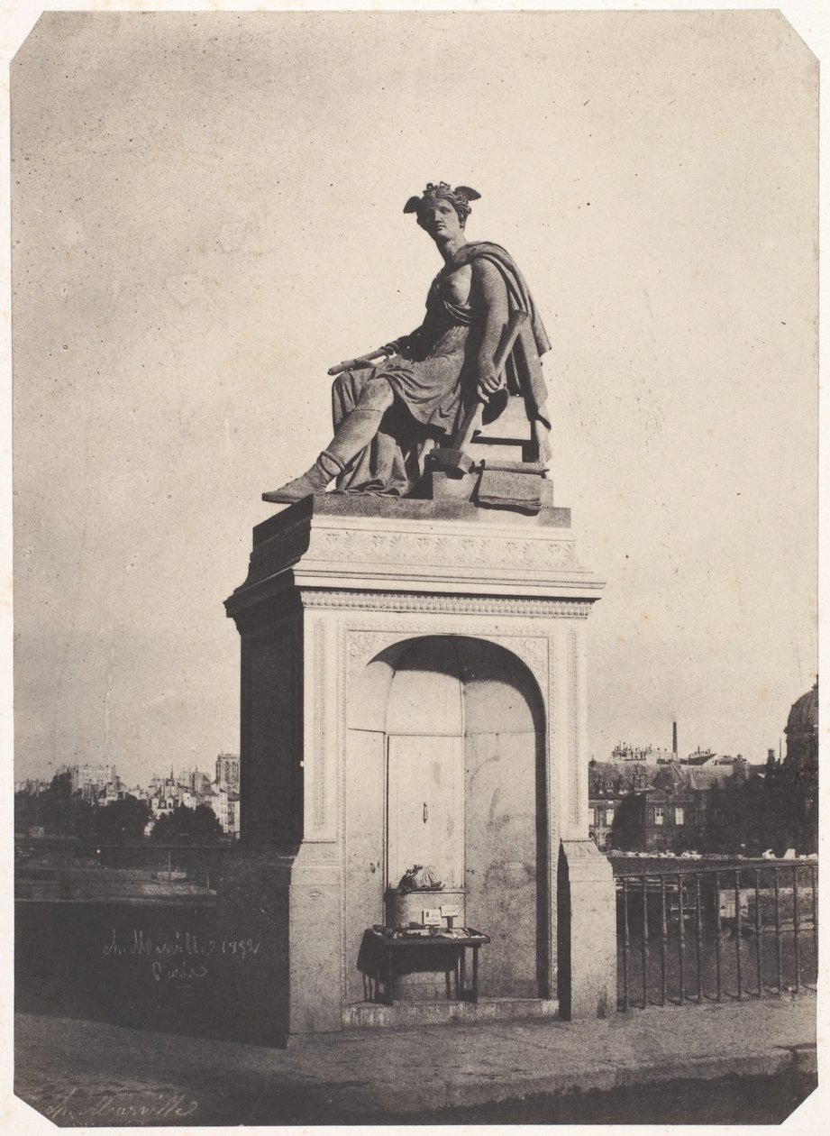 [Alegoryczna rzeźba przemysłu, Pont du Carrousel], 1852. autorstwa Charles Marville