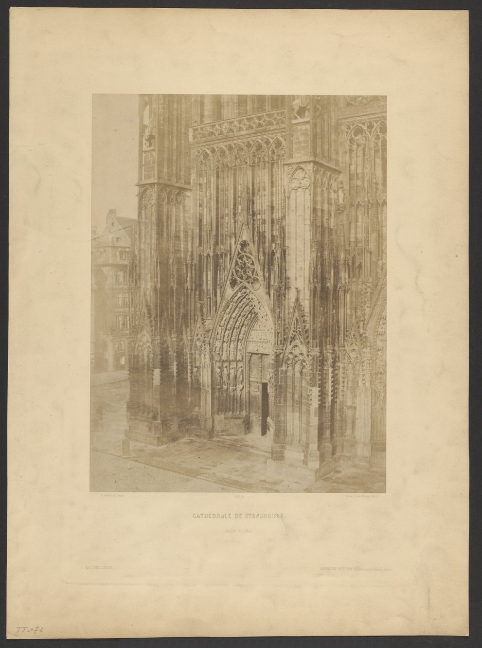 Katedra w Strasburgu. Wielki portal. autorstwa Charles Marville