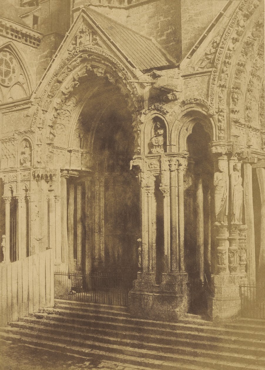 Katedra w Chartres. Portal Septentrional. autorstwa Charles Marville