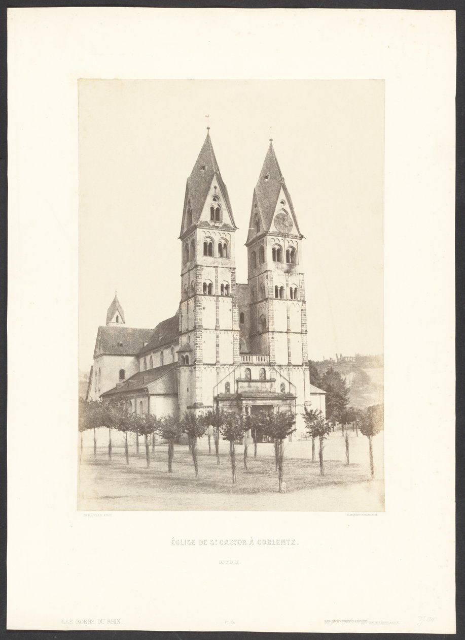 Kościół św. Castora w Coblentz autorstwa Charles Marville
