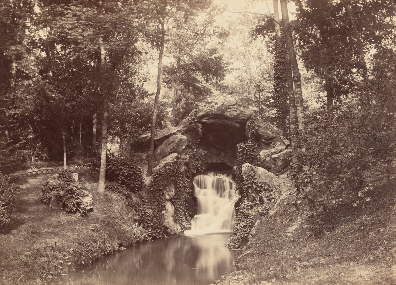 Grota, Mare aux Biches, Bois de Boulogne, 1858-1860 (zdjęcie) autorstwa Charles Marville