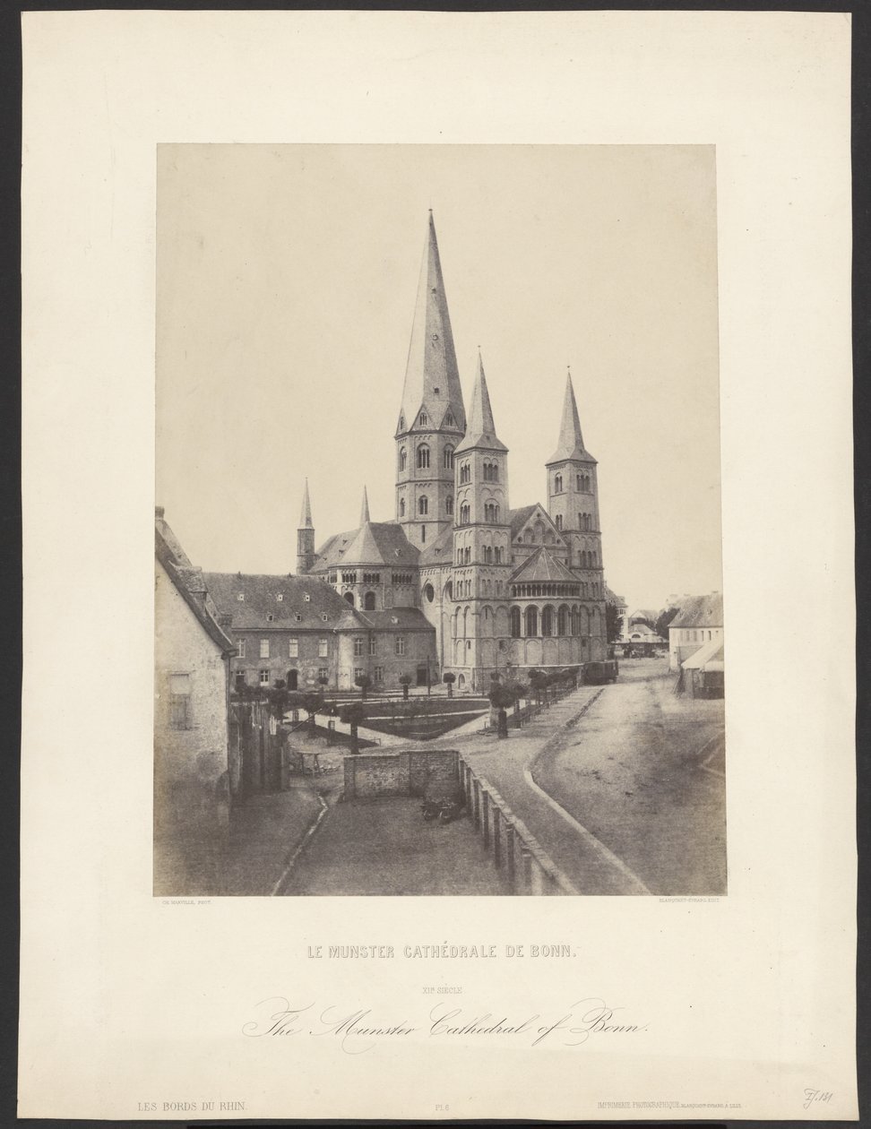 Le Munster Cathédrale de Bonn. / Katedra Munster w Bonn. autorstwa Charles Marville