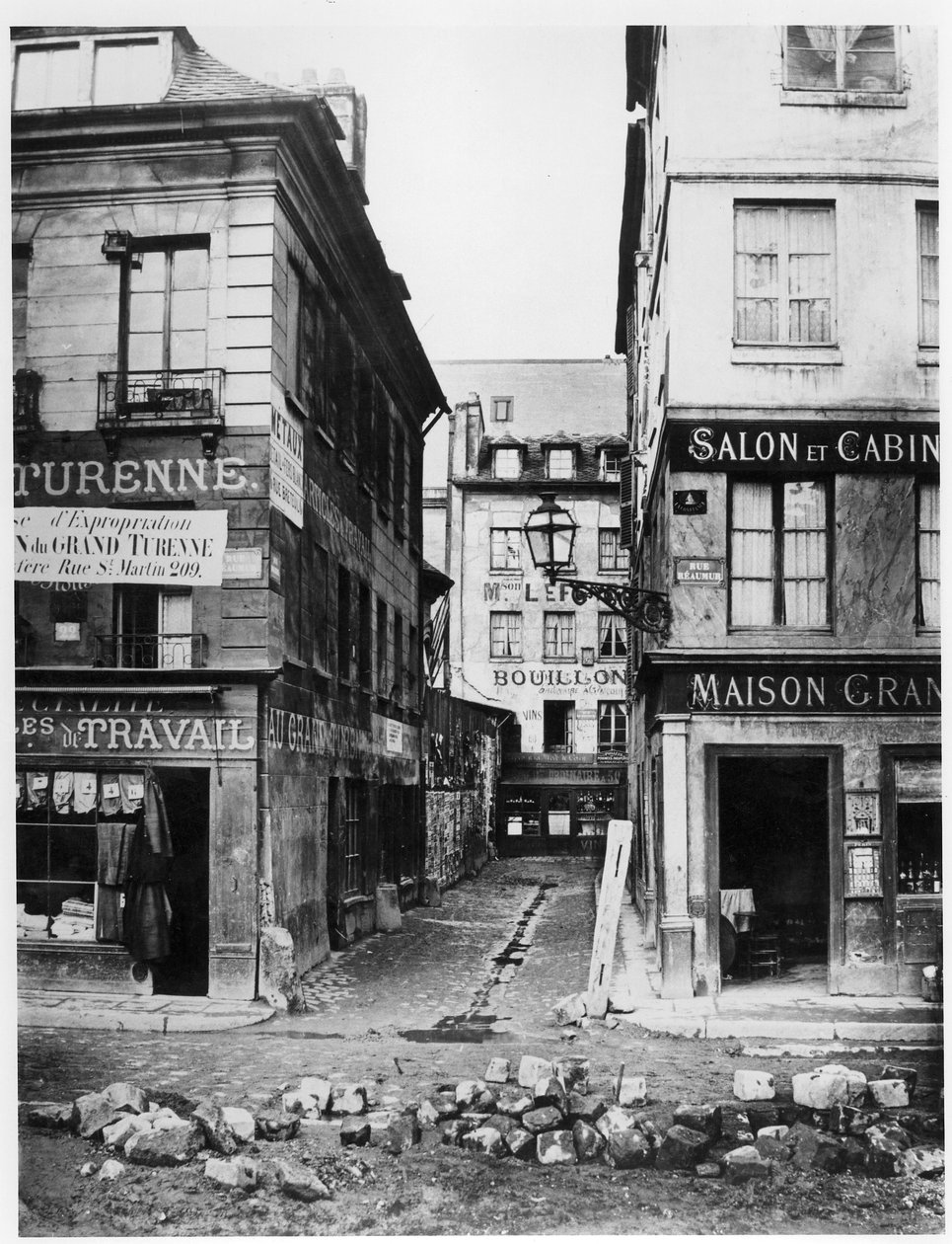 Paryż 4 rue de Breteuil, widok z rue Reaumur w kierunku rue Vaucanson, 1858-78 autorstwa Charles Marville