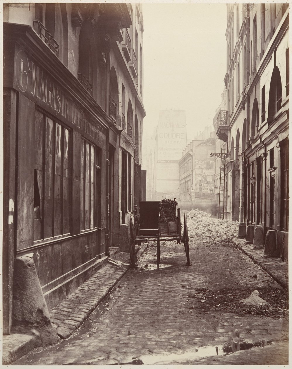 Rue Estienne, od Rue Boucher autorstwa Charles Marville