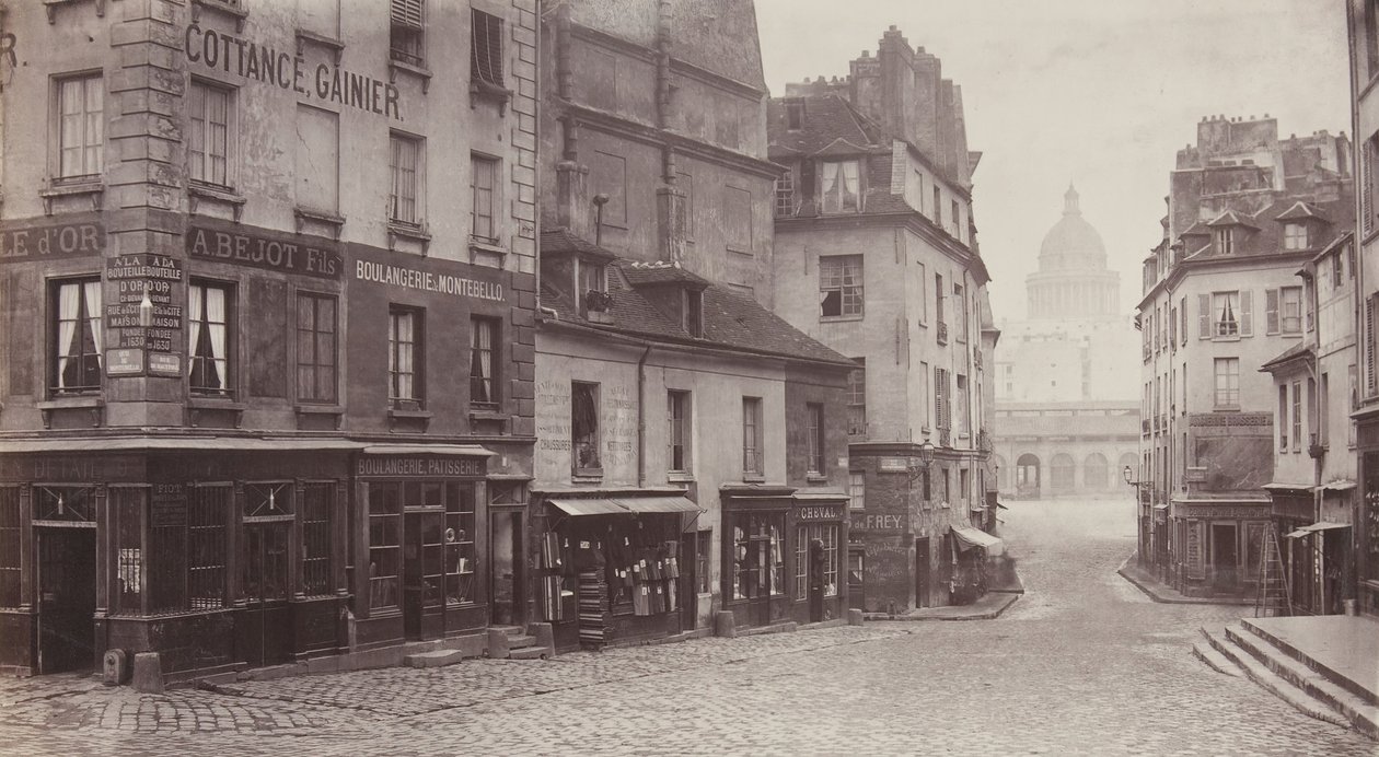 Rue du Haut-Pave Panteon w oddali, 1865-69. autorstwa Charles Marville
