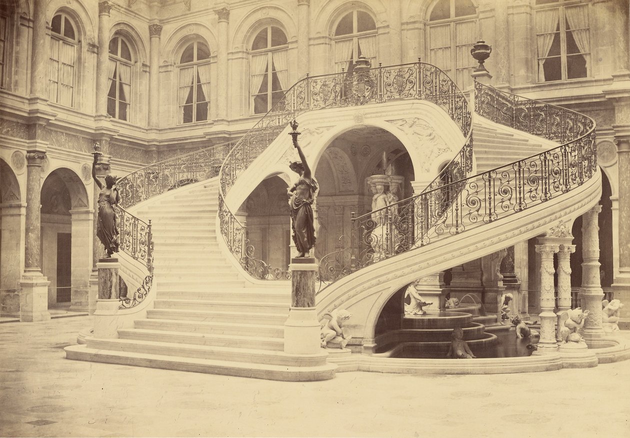 [Schody, wnętrze Hôtel de Ville] autorstwa Charles Marville