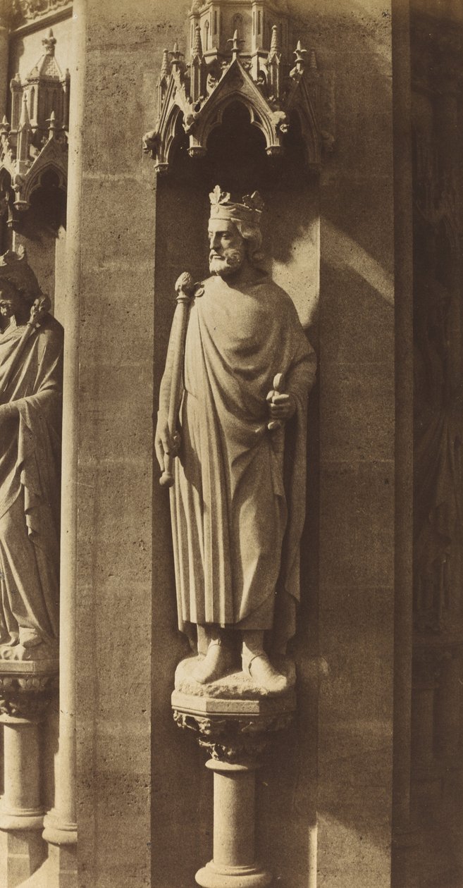 Posąg Clovis, kościół Sainte-Clotilde, Paryż, 1856. autorstwa Charles Marville